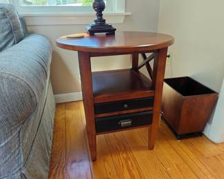 #111 Round 2 Drawer Side Table 24 x 26x30