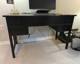 #116 5 Drawer Black Desk 48 x 21 x 30
