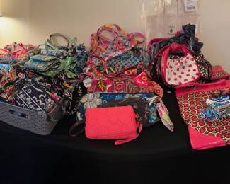 MANY MANY VERA BRADLEY HANDBAGS, WALLETS, EYE GLASS HOLDERS, LUGGAGE