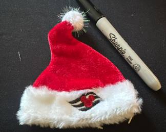 Disney Cruise Line DCL Santa Hat Tree Topper Plush Cap Pom Christmas Holiday