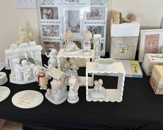 Dept 56, Precious Moments, white shelves
