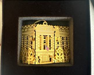 FBI building White House Christmas Ornament