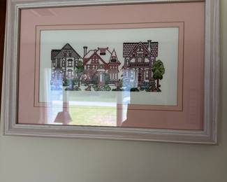 Vintage Needlepoint framed Art Work