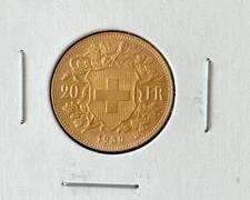 1930 Swiss 20 Franc Gold Coin .1867 oz Actual Gold Weight Gem Condition