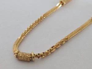 Italy 22K Gold Woven Design Necklace - 18 1/2" (12.6 Grams)