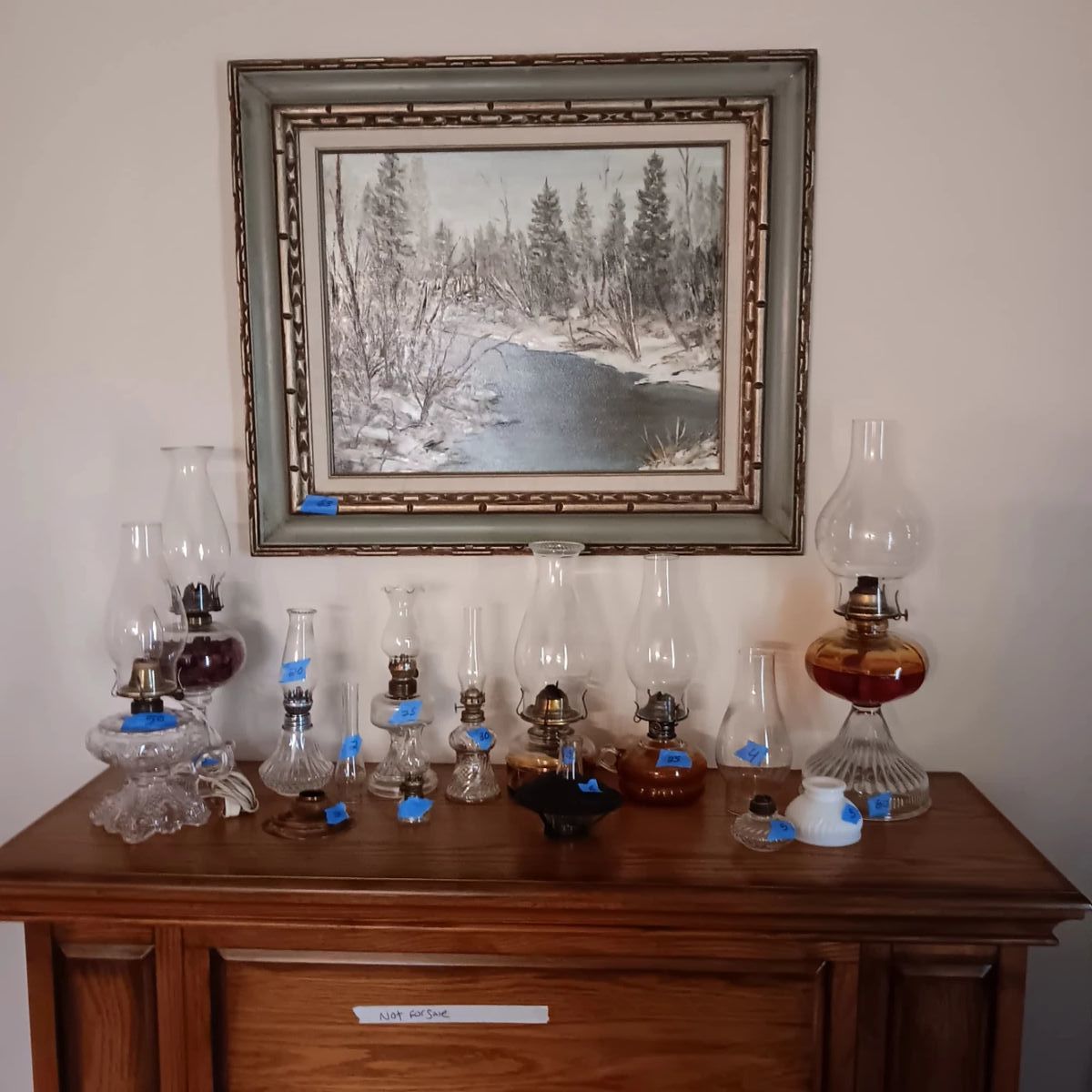 Antique oil lamps
