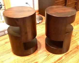 Striking pair of modernist bedside stands