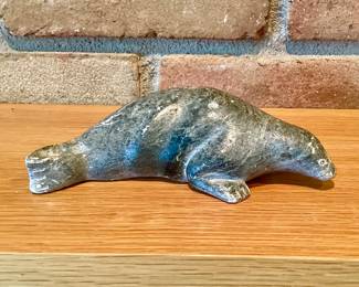 Inuit carved soapstone seal