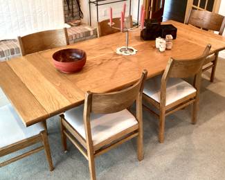 Mid Century Modern Basic Witz trestle dining table and chairs