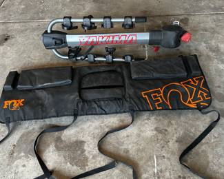 Fox Overland Truck Tailgate Pad and Yakima RidgeBack Tilt-Away Hitch Bike Rack
