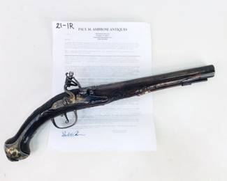 Early 19th Century Turkish Flintlock-Style Balkin Holster Pistol