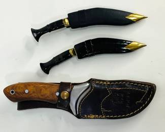 Joker Hook-Blade Knife & Miniature Kukri Knives