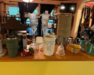various kitchen items and home decor