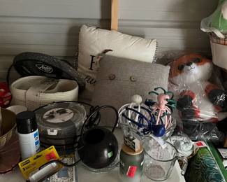 Pillows and baskets