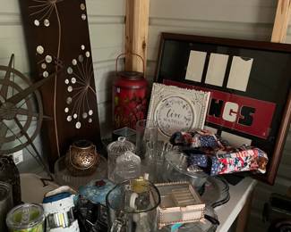 Home decor and assorted glasswares
