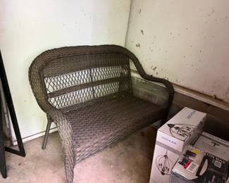 Wicker bench