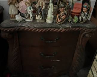 Carved 3 drawer dresser