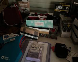 Assorted electronics and Disney memorabilia