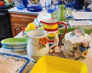 Pieces of Fitz & Floyd, and Summer time dishwares