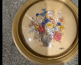 Signed Vintage M Pullip Floral round picture