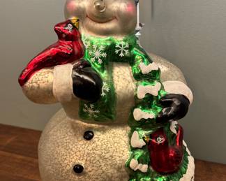 Vintage Christopher Radko glass snowman.