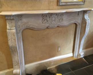Vintage Carved Wood Mantle.