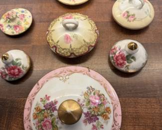 Vintage China lid collection.