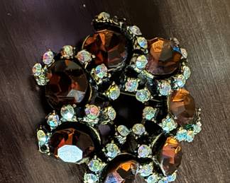 Stunning Aurora Borealis and Topaz colored stones