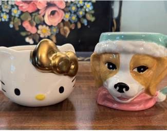 Hello Kitty and dog mug