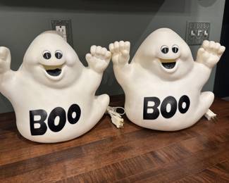 Vintage Ghost Blow Molds Lit Decor