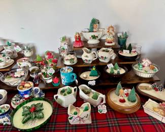 Handmade 3D candles, candles on candles, most in vintage containers - Christmas, Halloween, Fall