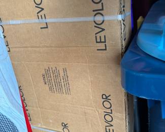 Levolor Brown Rattan lined pull down shades 
Four at 70 5/8” by 70 5/8”