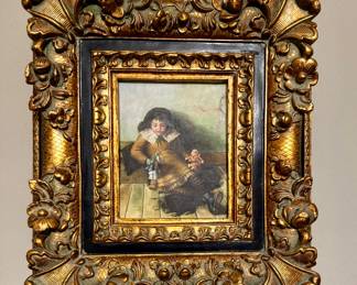 Vintage In Large Heavy Ornate Frame.