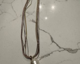 Vintage Majorica 16 mm Baroque Pearl Multi Strand Necklace