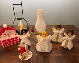 Vintage Handcrafted Angels and Santa Coasters