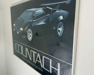 Vintage Countach framed poster