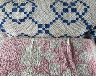 Beautiful pink and white quilt