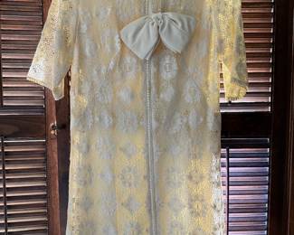 Mid century quilted mini dress