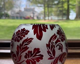 Bohemian glass vase