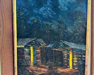 This oil has a Van Gogh “Starry Night” vibe to it