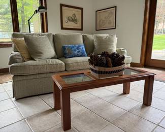 Comfortable sofa and coffee table