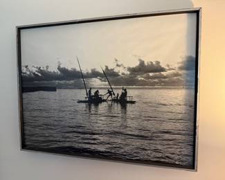 Calming framed black and white