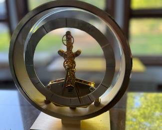 Skelton mantel clock