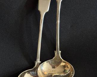 Pair of antique English ladles