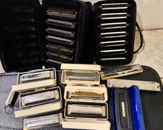 Great selection of harmonicas