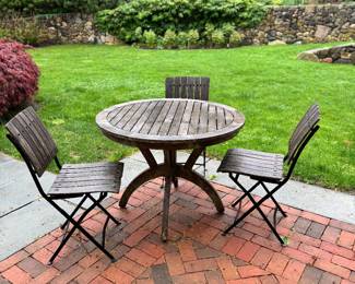 Round bistro table with 3 chairs