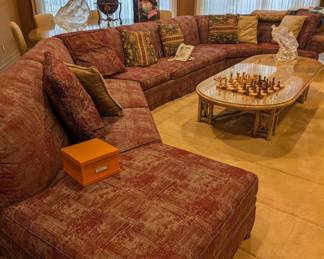 Vintage custom sectional couch price to move!