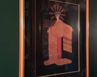 Erte' framed art