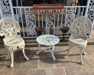 Cast aluminum patio furniture