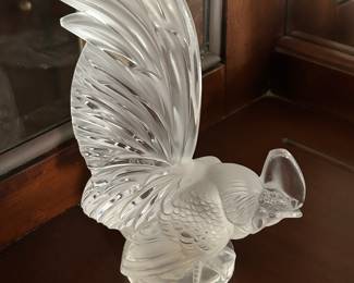 Signed Lalique rooster.